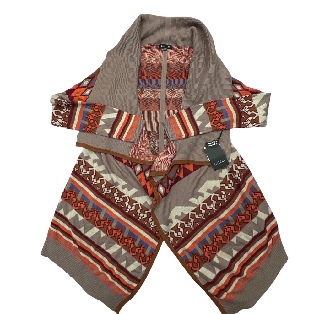Sisters‎ NWT Women's Open Cardigan Aztec Size S/M Long Sleeve Super Soft